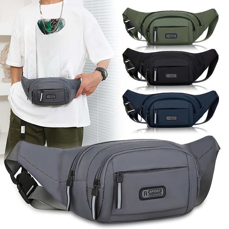 Outdoor Sport Bag - Sac banane étanche pour homme, multi-poches,