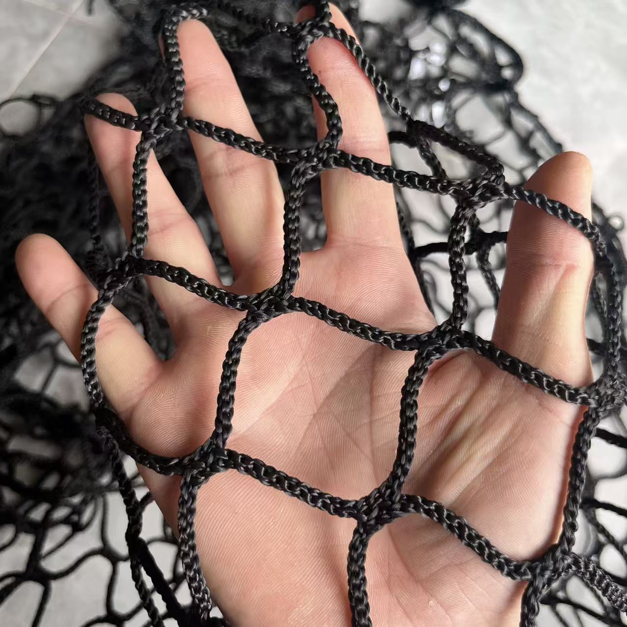 Outdoor Sports Net - Filet de sécurité noir sans nœuds