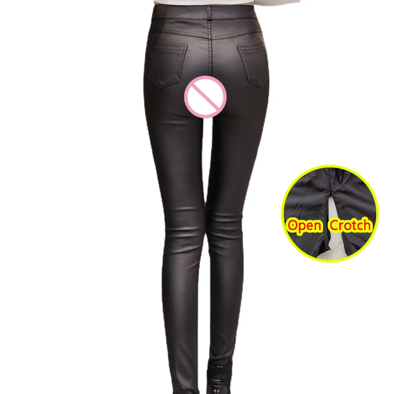 Leggings Sexy en cuir PU noir  - Outdoor Sport Leggings avis et prix